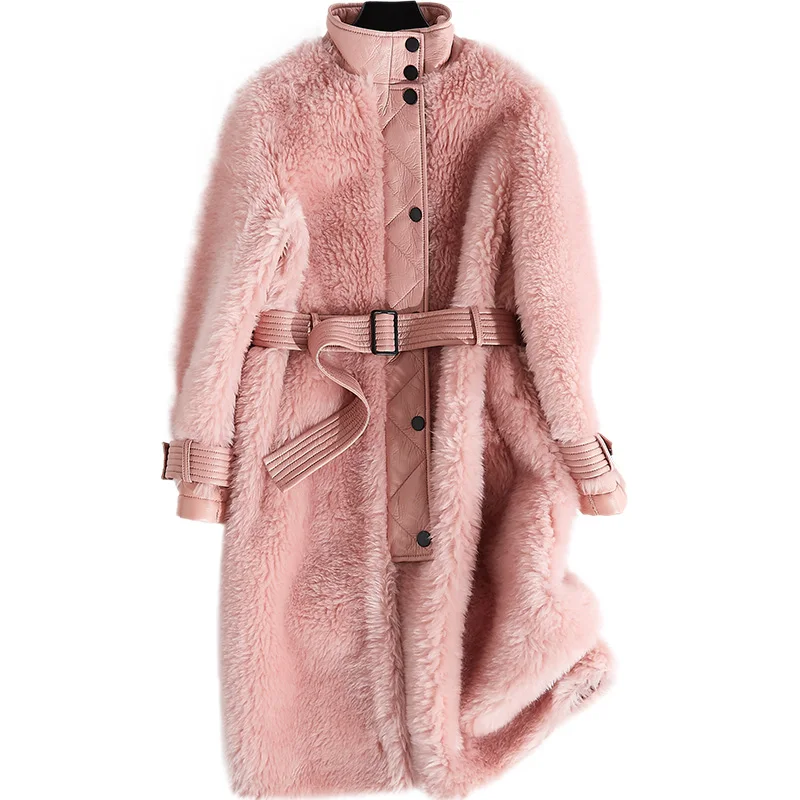 2019 Winter Coat Women Real Fur Coat Lambswool Jacket Korean Pink Long Coats Sheep Shearing Fur Women Tops PU Lining ZT367
2019 Winter Coat Women Real Fur Coat Lambswool Jacket Korean Pink Long Coats Sheep Shearing Fur Women Tops PU Lining ZT367