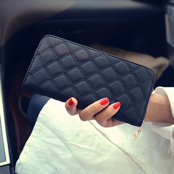 Pu Long Women Wallet Casual Plaid Zipper Purse Fashion Luxury Clutches Bag Diamond Lattice Female Notecase Money Clip
Pu Long Women Wallet Casual Plaid Zipper Purse Fashion Luxury Clutches Bag Diamond Lattice Female Notecase Money Clip