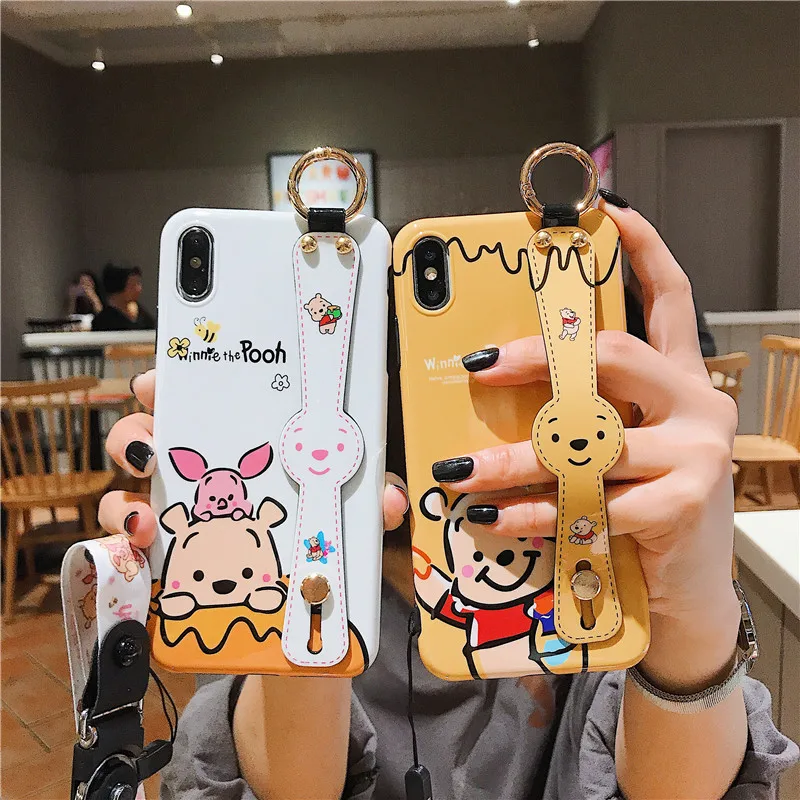 Cartoon Winnie Pooh Bear Phone Cases For iPhone 6 6S 7 8 Plus Case Soft Silicone TPU Back Cover For iPhone XS MAX XR wrist strap
Cartoon Winnie Pooh Bear Phone Cases For iPhone 6 6S 7 8 Plus Case Soft Silicone TPU Back Cover For iPhone XS MAX XR wrist strap