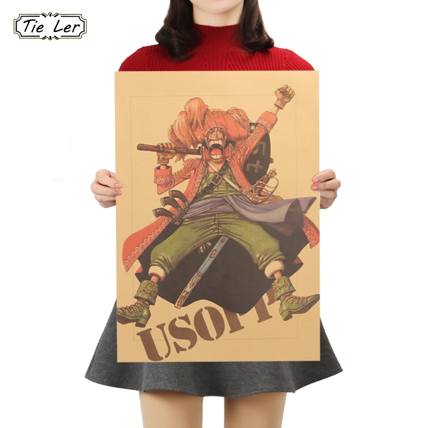 TIE LER Vintage Paper Retro Anime Poster Classic Cartoon Character Usopp One Piece Poster Home Decor Wall Sticker 50.5x35cm
TIE LER Vintage Paper Retro Anime Poster Classic Cartoon Character Usopp One Piece Poster Home Decor Wall Sticker 50.5x35cm