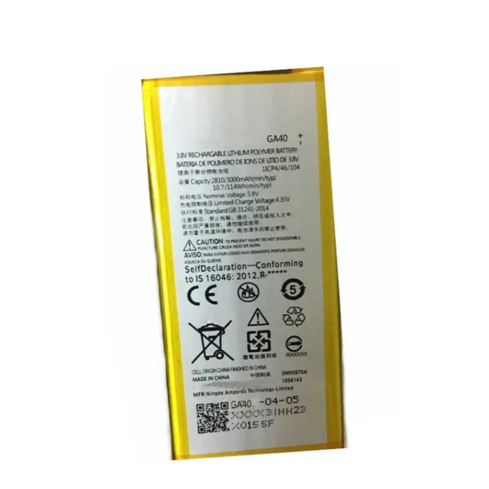 2810mAh GA40 battery for Motorola Moto G4 Plus Mobile Phone High quality Replacement Battery
2810mAh GA40 battery for Motorola Moto G4 Plus Mobile Phone High quality Replacement Battery