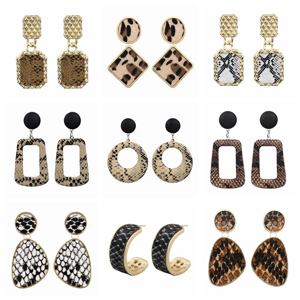 Fashion Leopard Drop Earrings Imitation Snake Print Geometric Dangle Earrings For Women Vintage Statement Ear Jewelry Oorbellen
Fashion Leopard Drop Earrings Imitation Snake Print Geometric Dangle Earrings For Women Vintage Statement Ear Jewelry Oorbellen