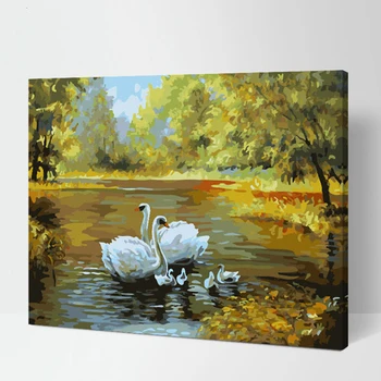 MaHuaf-A696 geese lake 40*50 Framed DIY oil painting by numbers DIY digital oil painting on canvas home decoration Swan Lake
MaHuaf-A696 geese lake 40*50 Framed DIY oil painting by numbers DIY digital oil painting on canvas home decoration Swan Lake