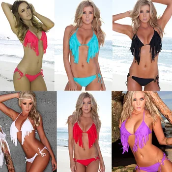 Women's Tassels Bikinis 2018 Sexy Padded Push-up Bra Bikini Set Swimsuit Bathing Suit Beachwear Brazilian Bandage Beach Swimwear
Women's Tassels Bikinis 2018 Sexy Padded Push-up Bra Bikini Set Swimsuit Bathing Suit Beachwear Brazilian Bandage Beach Swimwear