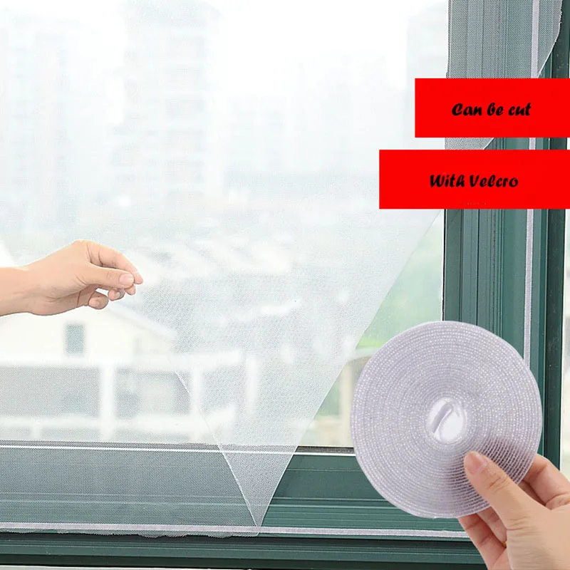 

2019 Hot Sale Insect Screen Window Netting Kit Fly Bug Wasp Mosquito Curtain Mesh Net Cover Insect Window Net and Tape