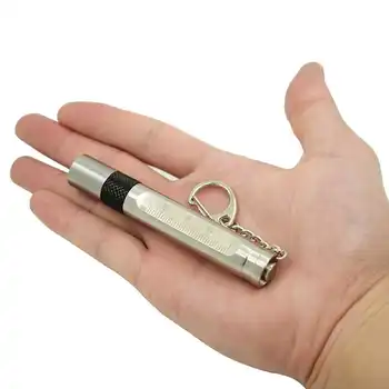 Mini Keychain Flashlight Small Q5 LED Torch Penlight Pocket Hand Light Key Chain Stainless Steel AAA Lantern with Hook and Scale
Mini Keychain Flashlight Small Q5 LED Torch Penlight Pocket Hand Light Key Chain Stainless Steel AAA Lantern with Hook and Scale