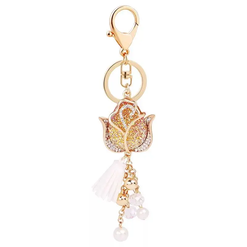 New high-grade temperament tulip crystal keychain Fashion charm flower car key chain Female bag pendant accessories key ring
New high-grade temperament tulip crystal keychain Fashion charm flower car key chain Female bag pendant accessories key ring