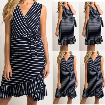 Maternity Striped Dresses Women's Pregnanty Sleeveless Ruffles Irregular Summer Dress Pregnancy Dress Photography Plus Size
Maternity Striped Dresses Women's Pregnanty Sleeveless Ruffles Irregular Summer Dress Pregnancy Dress Photography Plus Size