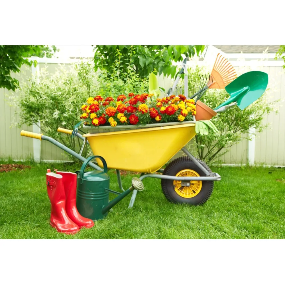 Laeacco Green Spring Backdrops Grass Lawn Wheel Barrow Garden Tools Flower Portrait Photographic Backgrounds For Photo Studio
Laeacco Green Spring Backdrops Grass Lawn Wheel Barrow Garden Tools Flower Portrait Photographic Backgrounds For Photo Studio