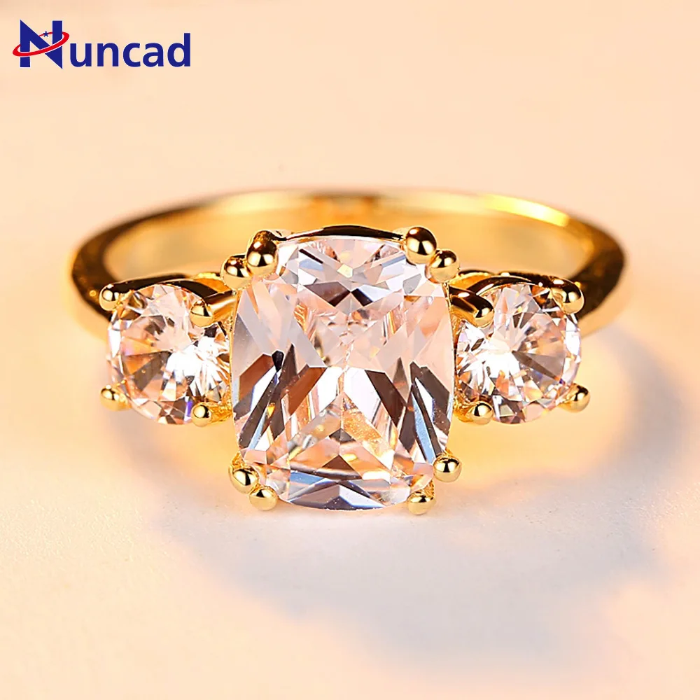 Anillos золото Цвет классический Косынка из серебра с большим ААА Цирконий Forever