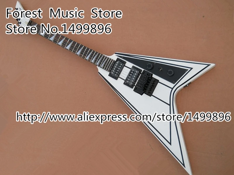 High Quality White Classic Jacksn Flying V Black Hardware Electric Guitarras China Left Handed Custom Available
High Quality White Classic Jacksn Flying V Black Hardware Electric Guitarras China Left Handed Custom Available