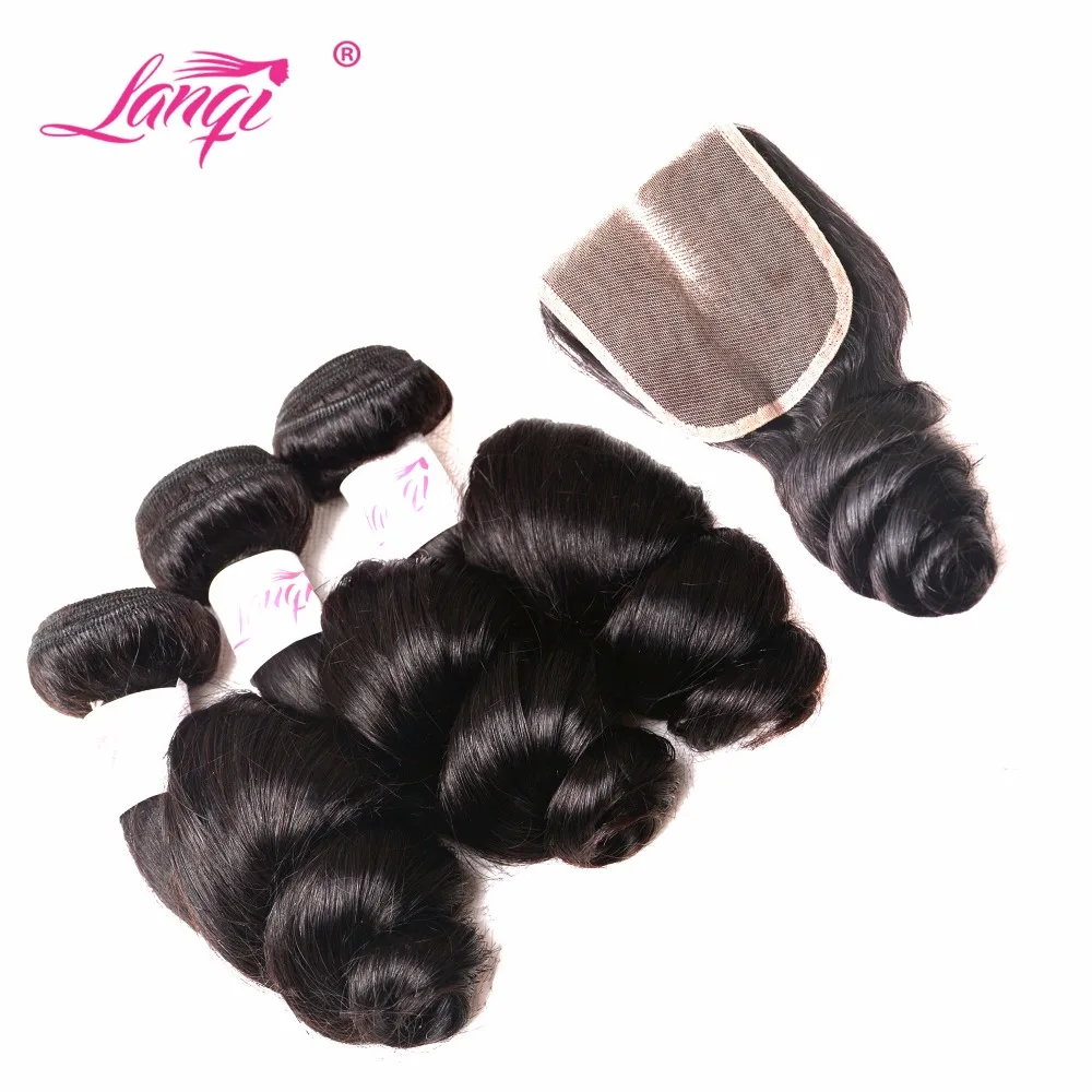 LanQi Malaysian Hair Loose Wave Bundles With Closure 3 Bundles 100% Human Hair Weave With 4x4 Lace Closure Non Remy Hair weft
LanQi Malaysian Hair Loose Wave Bundles With Closure 3 Bundles 100% Human Hair Weave With 4x4 Lace Closure Non Remy Hair weft