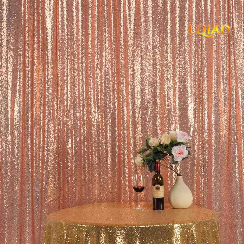 9FTX9FT Shiny Rose Gold Sequin Fabric Curtain Backdrop Wedding Photo Booth Backdrop, Drapes, Sequin Panels Background Decoration
9FTX9FT Shiny Rose Gold Sequin Fabric Curtain Backdrop Wedding Photo Booth Backdrop, Drapes, Sequin Panels Background Decoration