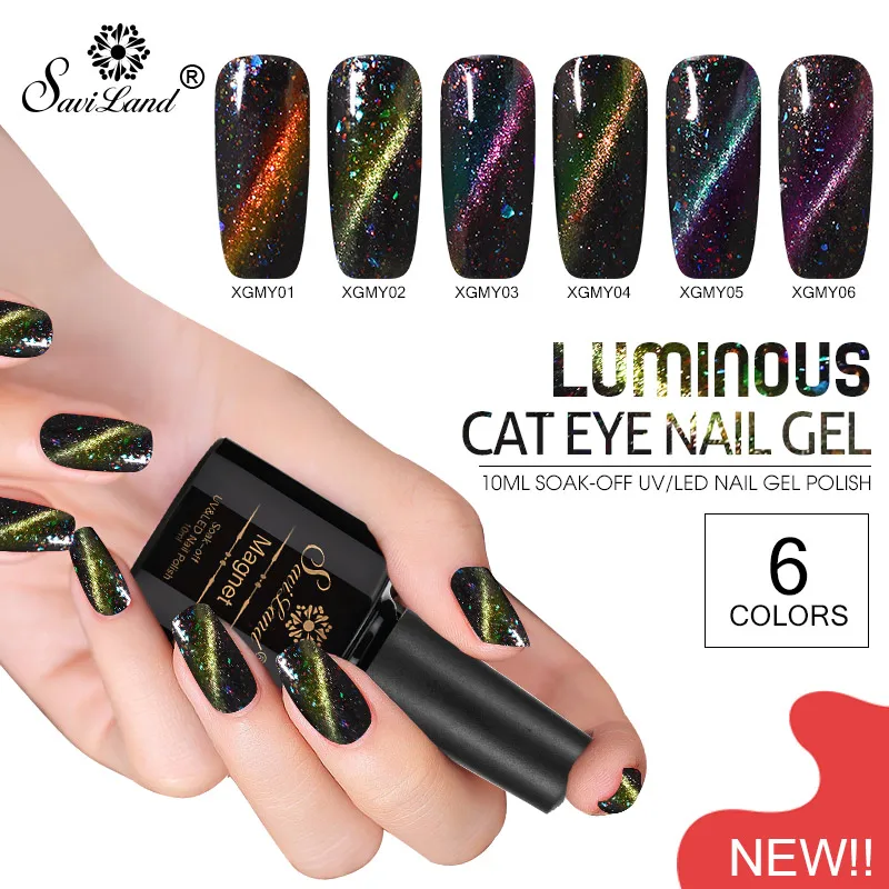 Saviland Cat Eyes 3D Luminous Gel Varnish Magnet Effect Naill Polish DIY 6 Colors Manicure UV Glow In Drak Gel Lacquer
Saviland Cat Eyes 3D Luminous Gel Varnish Magnet Effect Naill Polish DIY 6 Colors Manicure UV Glow In Drak Gel Lacquer