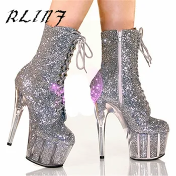 RLINF15CM Super High-heeled Glitter Sequins Stiletto Platform Sexy Fashion Women's Boots 
RLINF15CM Super High-heeled Glitter Sequins Stiletto Platform Sexy Fashion Women's Boots