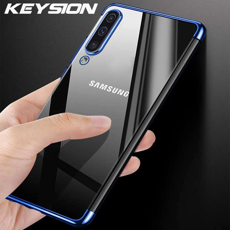 Чехол KEYSION для Samsung Galaxy A50 A30 A70 роскошный мягкий прозрачный чехол с лазерным