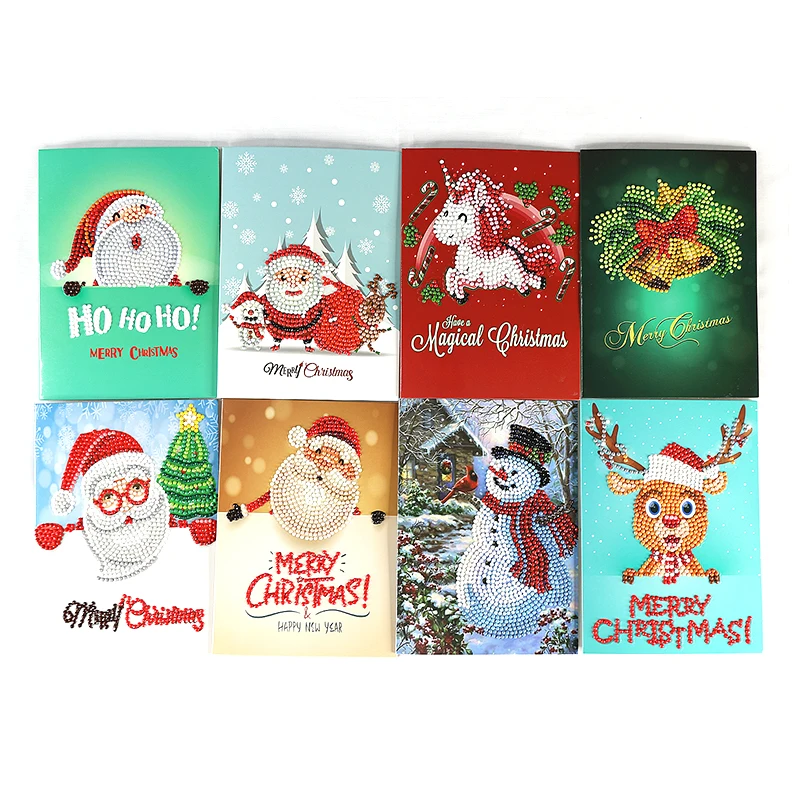 8pcs/Sell Diamond Painting Cartoon Mini Santa Claus Merry Christmas Paper Greeting Postcards Craft DIY Kids Festival Greet Cards
8pcs/Sell Diamond Painting Cartoon Mini Santa Claus Merry Christmas Paper Greeting Postcards Craft DIY Kids Festival Greet Cards