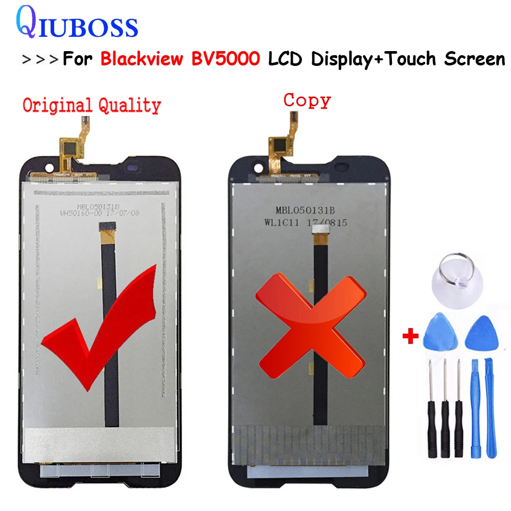 Original Quality For Blackview BV5000 LCD Display+Touch Screen Digitizer Assembly For Blackview BV 5000 100% Work well
Original Quality For Blackview BV5000 LCD Display+Touch Screen Digitizer Assembly For Blackview BV 5000 100% Work well