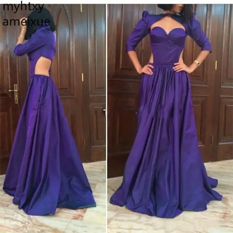 2019 Cheap Cutaway Sides Sexy Dress Purple Evening Gown Formal Gowns A Line New Style Neckline Prom Dresses Long Robe De Soiree
2019 Cheap Cutaway Sides Sexy Dress Purple Evening Gown Formal Gowns A Line New Style Neckline Prom Dresses Long Robe De Soiree