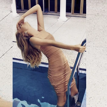 2019 Fashion Chic Summer Dress khaki Dark Blue Spaghetti Strap Slolid Women Clubwear Celebrity Party Backless Vestidos Wholesale
2019 Fashion Chic Summer Dress khaki Dark Blue Spaghetti Strap Slolid Women Clubwear Celebrity Party Backless Vestidos Wholesale
