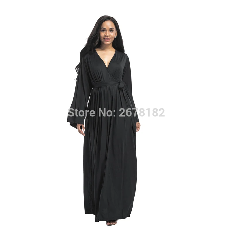 2018 Fall New Solid Sexy Long Sleeve V-neck Women's Evening Party Loose Maxi Dress Oversize Dresses Vestidos Plus Size LEORAIN
2018 Fall New Solid Sexy Long Sleeve V-neck Women's Evening Party Loose Maxi Dress Oversize Dresses Vestidos Plus Size LEORAIN