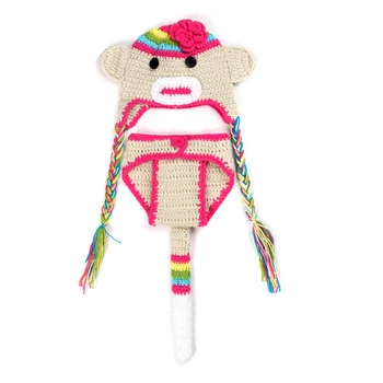 0-3months Hand-piece Infant Wool Knitted Newborn Monkey Flower Photography Props Crochet Clothes One Hundred Days Baby Dress
0-3months Hand-piece Infant Wool Knitted Newborn Monkey Flower Photography Props Crochet Clothes One Hundred Days Baby Dress