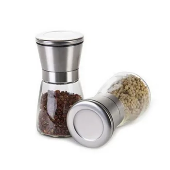 Pepper Manual Grinder Mill Stainless Steel Glass Salt Spice Mills Adjustable Ceramic Rotor DIY Cooking Kitchen Tool
Pepper Manual Grinder Mill Stainless Steel Glass Salt Spice Mills Adjustable Ceramic Rotor DIY Cooking Kitchen Tool