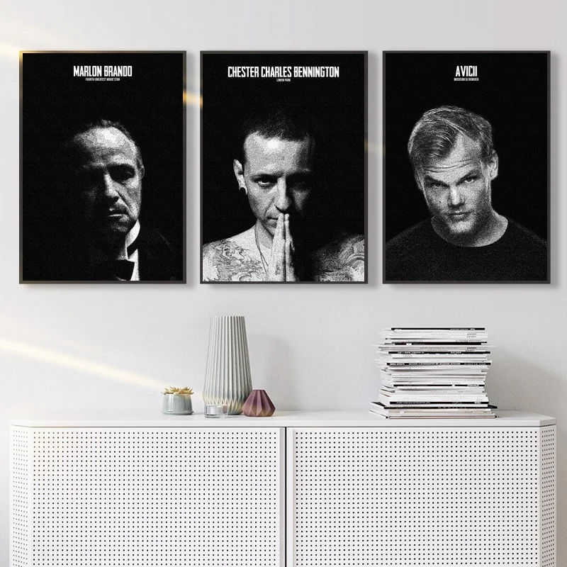 Marlon Brando Chester Bennington Avicii Art Canvas Print Wall Poster Home Wall Decoration No Frame
Marlon Brando Chester Bennington Avicii Art Canvas Print Wall Poster Home Wall Decoration No Frame