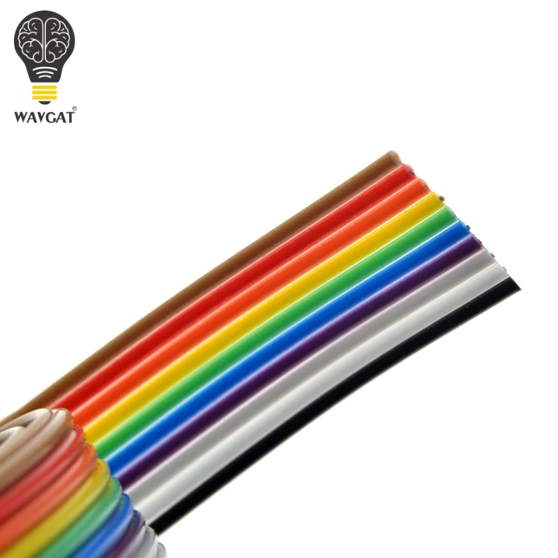 1 meter 1.27mm Spacing Pitch10 WAY 10P Flat Color Rainbow Ribbon Cable Wiring Wire For PCB DIY 10 Way Pin
1 meter 1.27mm Spacing Pitch10 WAY 10P Flat Color Rainbow Ribbon Cable Wiring Wire For PCB DIY 10 Way Pin