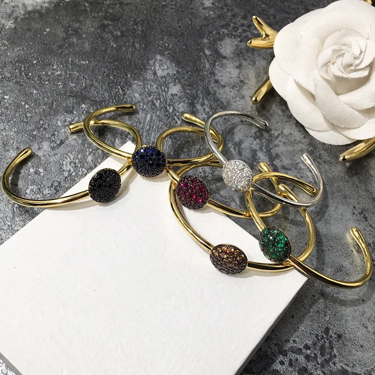 Classic Honeycomb style Green Purple Blue Yellow Black White Green 6 Colors Crystal Round Bracelets Open Bangle For Women DJB007
Classic Honeycomb style Green Purple Blue Yellow Black White Green 6 Colors Crystal Round Bracelets Open Bangle For Women DJB007