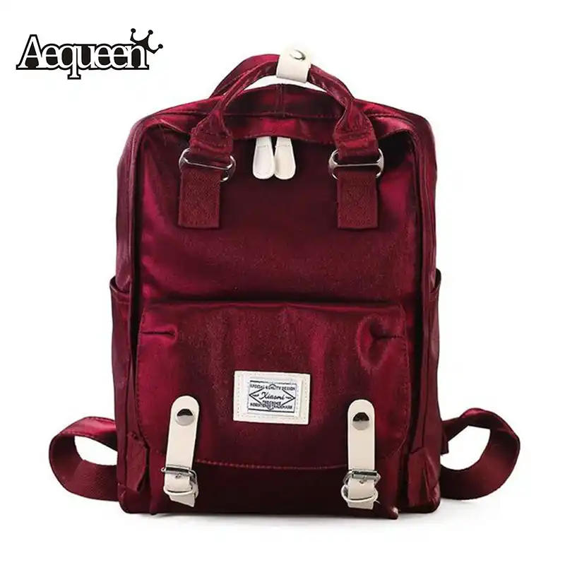 zhenskij barhatnyj ryukzak aequeen krasnyj vmestitelnyj shkolnyj ryukzak dlya devushek podrostkov sumki dlya puteshestvij ruchnaya sumka dlya zhenshin schoolbags for teenagers velvet backpackbackpack college aliekspress