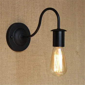 Aplique luz pared Black Iron Wall lights Bedside Retro Edison Wall Lamps Warehouse Sconces for Home Lighting Fixture 
Aplique luz pared Black Iron Wall lights Bedside Retro Edison Wall Lamps Warehouse Sconces for Home Lighting Fixture