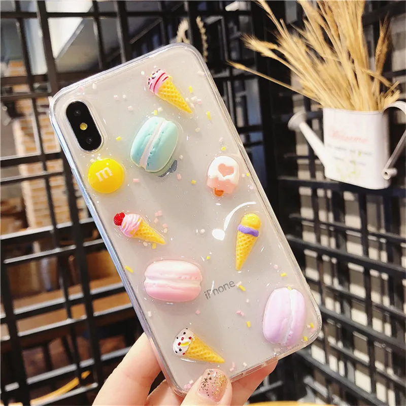 XS MAX XR XS Cute 3D Clear Macarons Cake Ice Cream Case Transparent Soft TPU Telefon Kilifi Cover for iphone XS MAX XR
XS MAX XR XS Cute 3D Clear Macarons Cake Ice Cream Case Transparent Soft TPU Telefon Kilifi Cover for iphone XS MAX XR