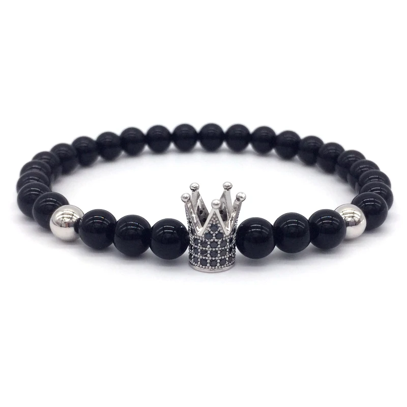 NAIQUBE Trendy Crown Bracelet for Men 2019 Fashion Classic Simple Stone Beads Charm Bracelets & Bangles For Men Jewelry Gift
NAIQUBE Trendy Crown Bracelet for Men 2019 Fashion Classic Simple Stone Beads Charm Bracelets & Bangles For Men Jewelry Gift