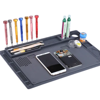 2 in 1 ESD Safe Heat-resistant Silicone Soldering Mat Working Pad Insulation Mat Solda BGA Soldering Repair Station Tools
2 in 1 ESD Safe Heat-resistant Silicone Soldering Mat Working Pad Insulation Mat Solda BGA Soldering Repair Station Tools