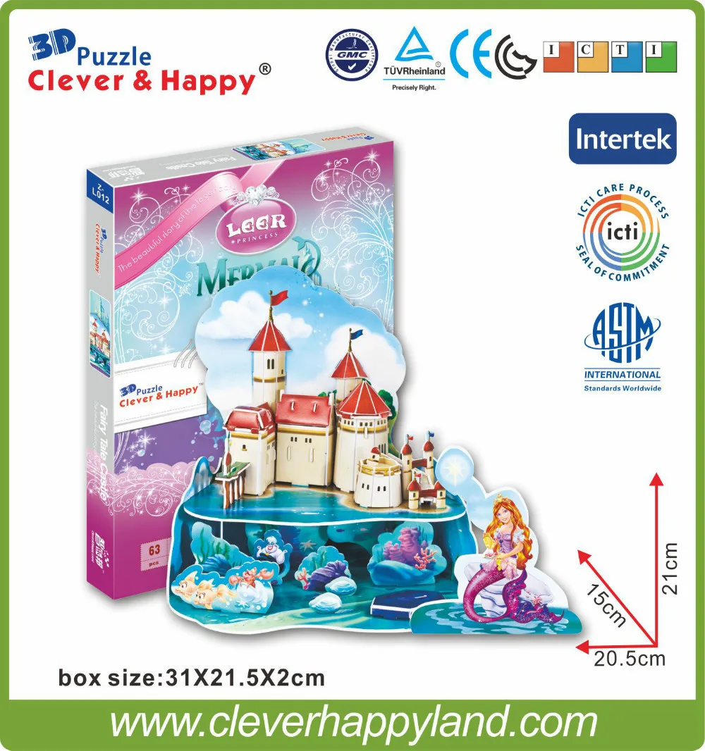 new clever&happy land Child baby toy 3d puzzle model The Castle Of Leer Mermaid diy paper puzzle games for children paper
new clever&happy land Child baby toy 3d puzzle model The Castle Of Leer Mermaid diy paper puzzle games for children paper