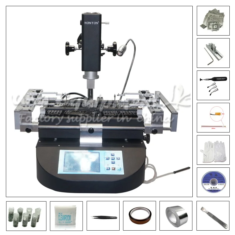 2019 NEWEST HT-R490 BGA rework station with 810 pcs directly heating D-H stencil kit pack | Инструменты