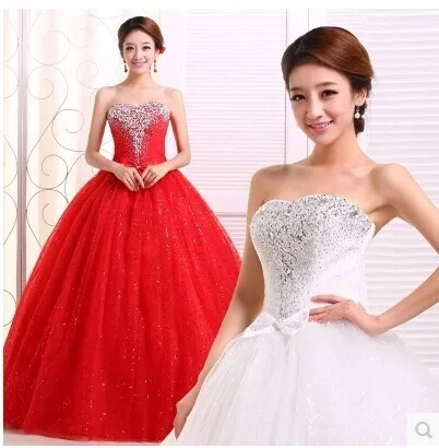 2015-red-bride-wedding-dress-tube-top-princess-rhinestones-wedding-dress-bandage (1)