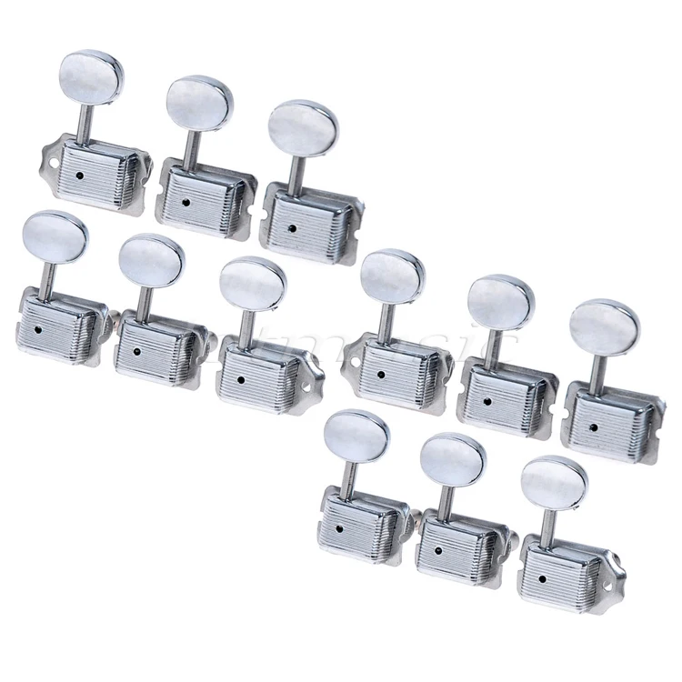 12R Round In Line Chrome Tuning pegs/Machines For Fender Tele Strat Guitar Replacement
12R Round In Line Chrome Tuning pegs/Machines For Fender Tele Strat Guitar Replacement