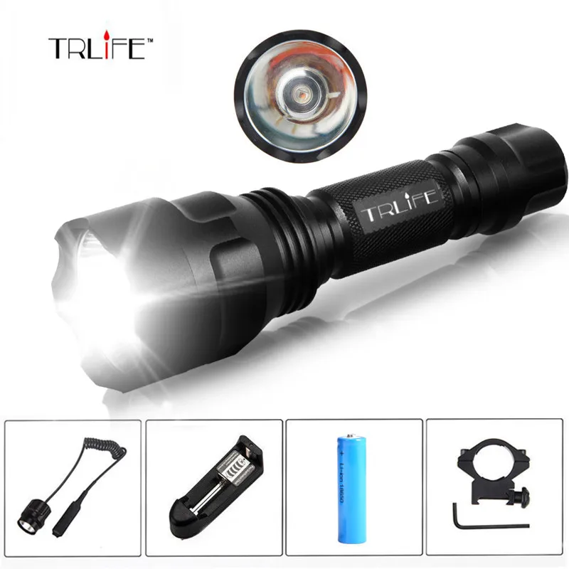 Linterna LED Flashlight T6/L2 10000LM Tactical Flashlight Aluminum Hunting Flash Light Torch Lamp +18650+Charger+Gun Mount
Linterna LED Flashlight T6/L2 10000LM Tactical Flashlight Aluminum Hunting Flash Light Torch Lamp +18650+Charger+Gun Mount