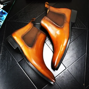 High top Chelsea Boots for men British Style Genuine leather Mens Martin Boot Fall Winter
High top Chelsea Boots for men British Style Genuine leather Mens Martin Boot Fall Winter