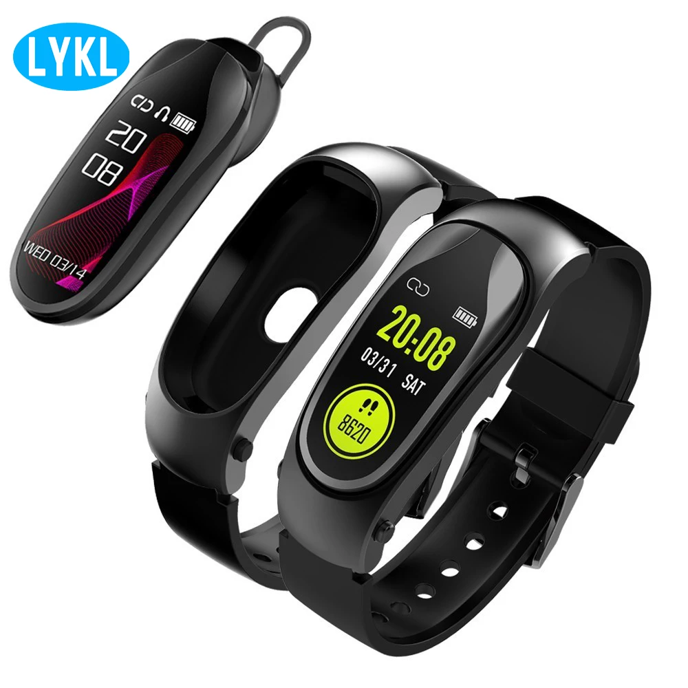 LYKL smart bracelet KR04 smart band headset real-time heart rate monitor color display wireless Bluetooth for Android IOS
LYKL smart bracelet KR04 smart band headset real-time heart rate monitor color display wireless Bluetooth for Android IOS