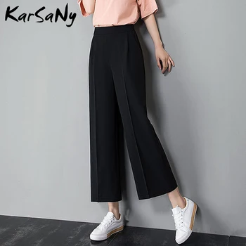 KarSaNy Solid Color Wide Leg Pants Women Summer Black Pant Female High Waist Loose Women Office Pants Plus Size Black Trousers
KarSaNy Solid Color Wide Leg Pants Women Summer Black Pant Female High Waist Loose Women Office Pants Plus Size Black Trousers