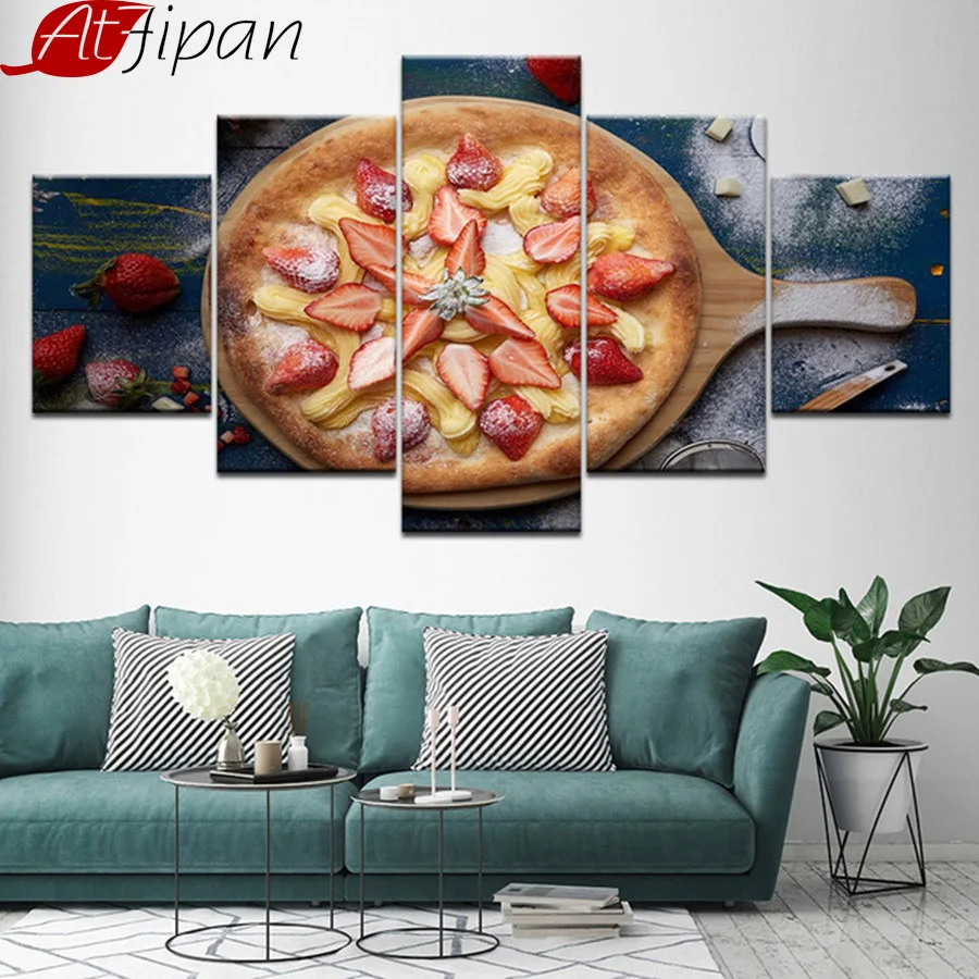 HD Printed Cuadros Painting Modular Posters Home Decoration Wall Art Pictures Framework 5 Panel Pizza Strawberry For Living Room
HD Printed Cuadros Painting Modular Posters Home Decoration Wall Art Pictures Framework 5 Panel Pizza Strawberry For Living Room