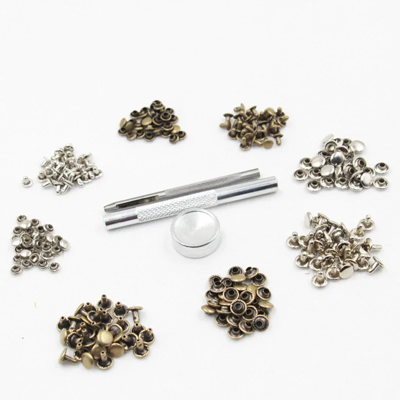 Newly 120 Sets Leather Craft Repair Double Cap Rivets Tubular Metal Studs Fixing Tools
Newly 120 Sets Leather Craft Repair Double Cap Rivets Tubular Metal Studs Fixing Tools