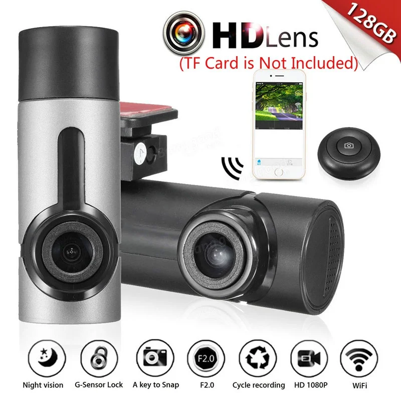 Car DVR Camera 1080P Night Vision Wireless Snapshot Dash Camera Wifi 270 Degree Rotatable Lens 170 Degree Wide Angle
Car DVR Camera 1080P Night Vision Wireless Snapshot Dash Camera Wifi 270 Degree Rotatable Lens 170 Degree Wide Angle