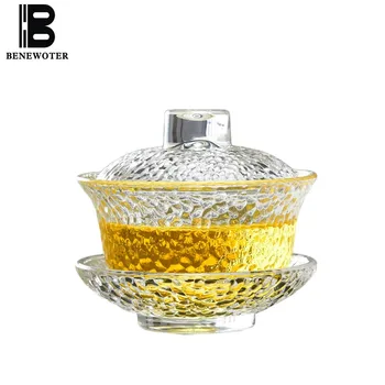 150cc Creative Heat-resistant Transparent Glass Gaiwan Office Kung Fu Tea Set Drinkware Teapot Gift Master Tea Bowls Sent Friend
150cc Creative Heat-resistant Transparent Glass Gaiwan Office Kung Fu Tea Set Drinkware Teapot Gift Master Tea Bowls Sent Friend