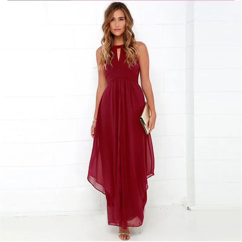 2019 Fashion Women Halter Neck Solid Chiffon Sleeveless Dress Sexy Loose Women Party Chiffon Long Casual Dress #327
2019 Fashion Women Halter Neck Solid Chiffon Sleeveless Dress Sexy Loose Women Party Chiffon Long Casual Dress #327