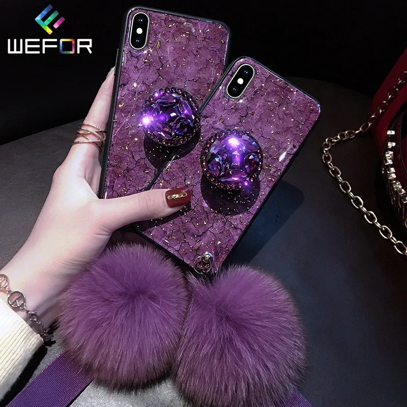 Luxury Diamond Marble Glitter Phone Cover for iPhone X XR XS MAX 7 8 6s 6 Plus with Rabbit Fur Hairball Phone Case For iPhone XR
Luxury Diamond Marble Glitter Phone Cover for iPhone X XR XS MAX 7 8 6s 6 Plus with Rabbit Fur Hairball Phone Case For iPhone XR