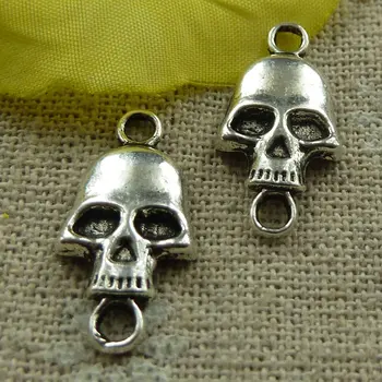 240 pieces tibetan silver skull connectors 22x11mm #3798
240 pieces tibetan silver skull connectors 22x11mm #3798